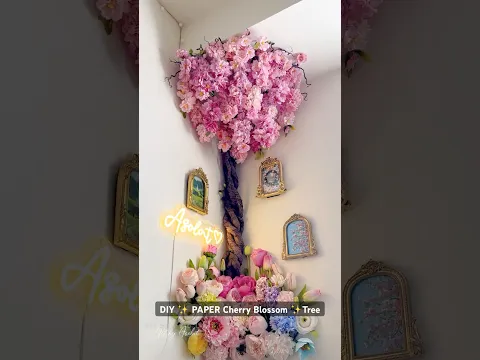 DIY Paper Cherry Blossom Tree Tutorial | How to Make a Kwanzan Cherry Blossom