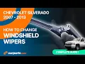 How to replace the Windshield Wipers Blades 2007 - 2013 Chevrolet Silverado