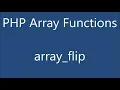 Array Flip PHP Array Function