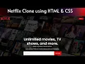 How To Make Netflix Website Clone Using HTML And CSS