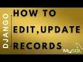 Django Python Edit and Update Record into MySQL