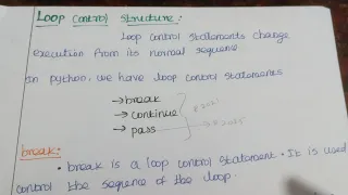 Break continue pass statement in python tamil loop control structure in tamil