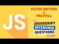Javascript Filter method and Polyfill Part 2 Javascript Interview Question Tamil TamilWebDev
