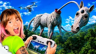 MEU DRONE FILMOU O *CREEPYHORSE GIGANTE* NA VIDA REAL!