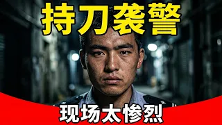 两名男子看见警察掉头就跑,被堵巷口直接持刀袭警,现场触目惊心!