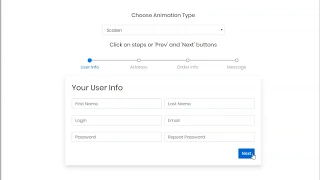 Bootstrap Multi Step Form Animations With CSS Switch Form s Animation