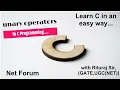 Learn C Lecture 19 Operator in C programming language