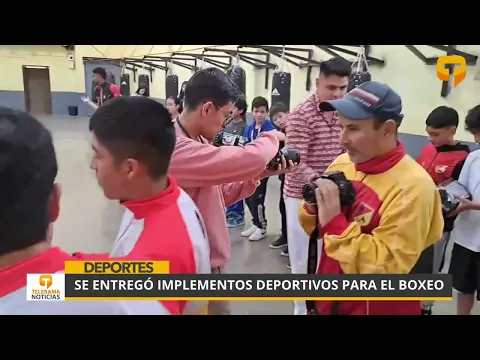 Se entregó implementos deportivos para el boxeo