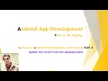 Lecture 24 Android SQLite Database PART-4 Update the record from the database table