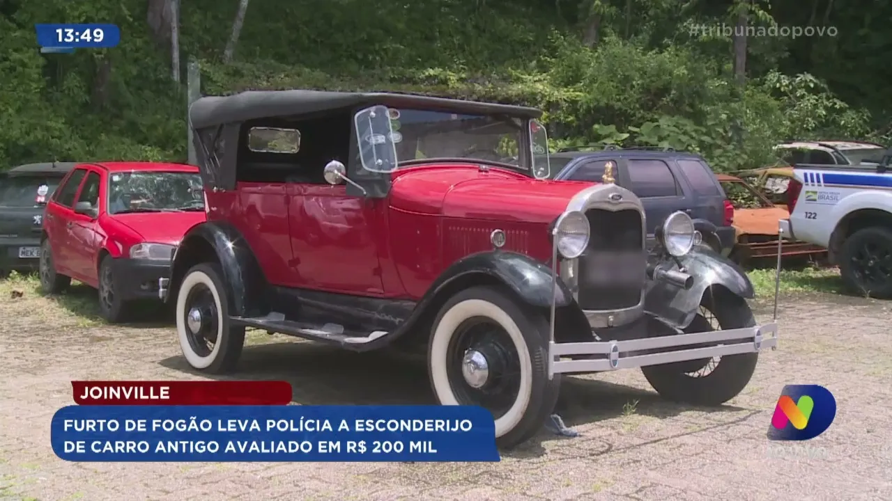 Joinville: furto de fogão leva polícia a esconderijo de carro antigo avaliado em R$ 200 mil