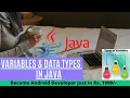 Variables and Data Types in Java Programming Language