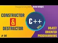 Constructor Destructor in OOP C Tutorial 4