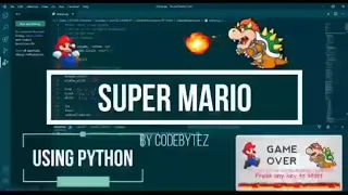 Python Project 1 SUPER MARIO GAME USING PYTHON With Source Code By Codebytez