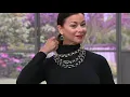 Bob Mackie Long Sleeve Mock Neck Knit Top on QVC