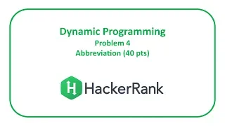 HackerRank Dynamic Programming 4 - Abbreviation