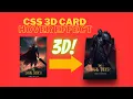 How To Create a Modern 3D Card with CSS and HTML