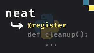 atexit in Python is Awesome