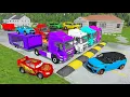 Download Lagu Flatbed Truck Mcqueen | Transportation with Truck - Pothole vs Car #8 - BeamNG.Drive