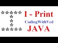I print in star pattern Star Print in pattern CodingWithved coding Ved I Print java
