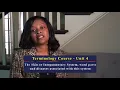 Terminology Course Unit 4