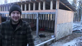 Closing In The Old Barn Preparing For Our Pack Horses In Remote Alaska 