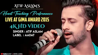 atif aslams heart touching performance live at gima award 2015 4k hd video aadat 