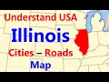 Illinois Map Map of illinois Highways and Cities near Chicago and in illinois