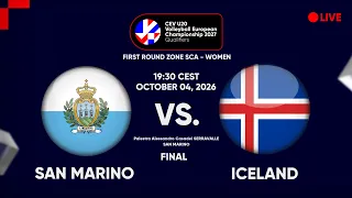 LIVE | SAN MARINO vs. ICELAND | CEV U20 EuroVolley 2027 Women | Qualifiers | FINAL