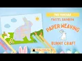 Free Printable Pastel Rainbow Bunny Creative Weaving Craft for Kids