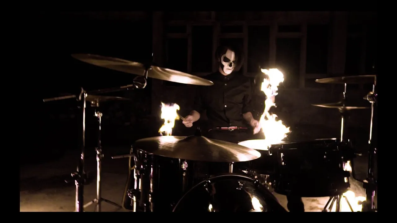 Ghost - Mary On A Cross (Drum Cover With Fire Sticks By Radlee)