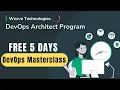 5 DAYS FREE DEVOPS MASTERCLASS Adam - Wezva Tech DevOps Architect Program 7829633132