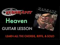 Heaven Warrant Guitar Lesson - Riffs/Chords/Solo