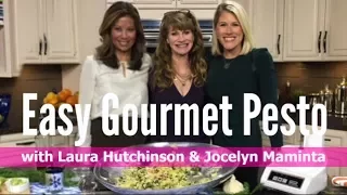 Good Morning Connecticut with Laura Hutchinson Jocelyn Maminta making Pesto