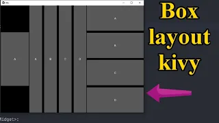Box layout kivy Python