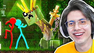 KIRMIZI ve MAVİ ÇÖP ADAMIN Takım Oyunu - Animasyon vs Minecraft