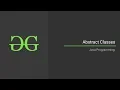Abstract Classes Java Programming Language GeeksforGeeks