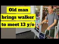 Download Lagu Grampa brings walker to meet kid