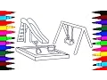 Colours For Kids Swing Sandpit Coloring Pages l How To Color Playground Drawing Pages l Learn Colors