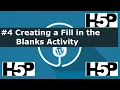 Interactive student activities - H5P Creating a Fill in the Blanks Activity WP Tutorial