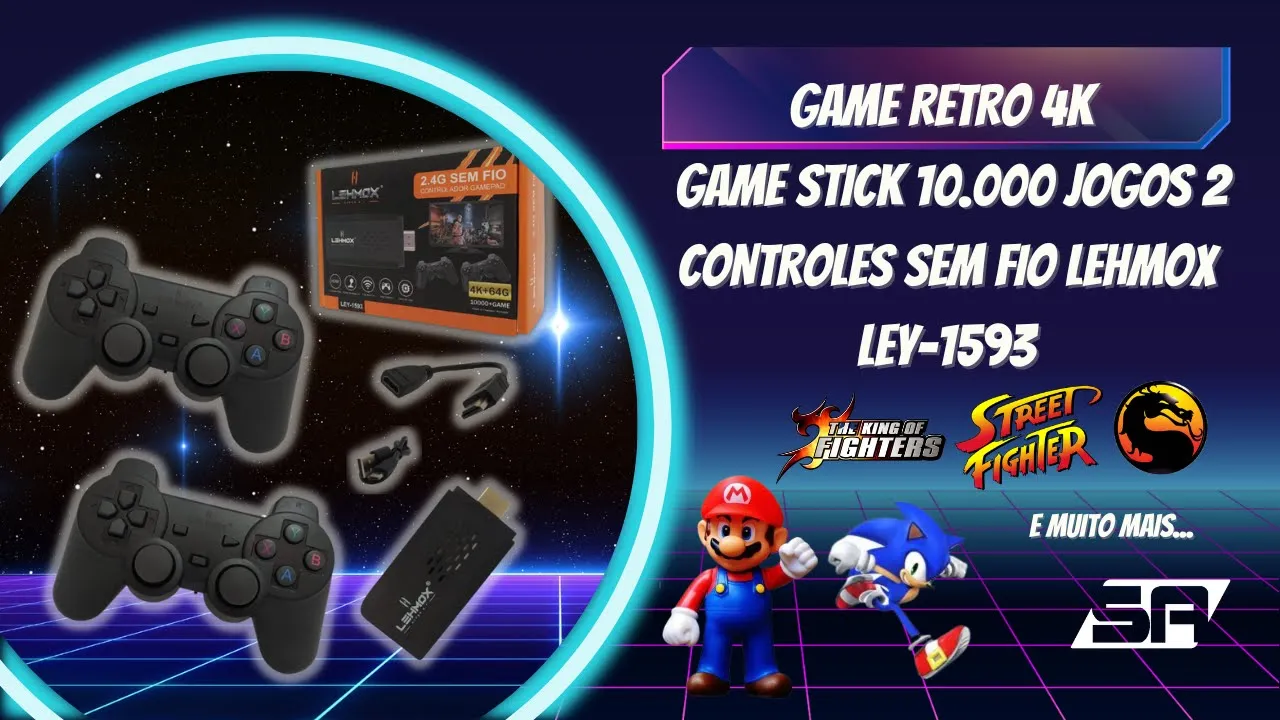 Game Retrô 4k Game stick LEHMOX LEY-1593 #saeletronicos #videogame #review