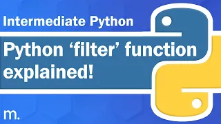Filtering with the filter function Intermediate Python Tutorial Updated 2023