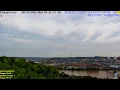 Cincinnati Skyline Ohio River Brent Spence Bridge - Livestream from Covington Kentucky