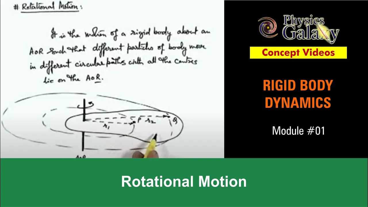 Class 11 Physics | Rigid Body Dynamics | #1 Rotational Motion | For JEE & NEET