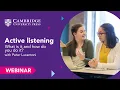 Active listening - what is it and how do you do it