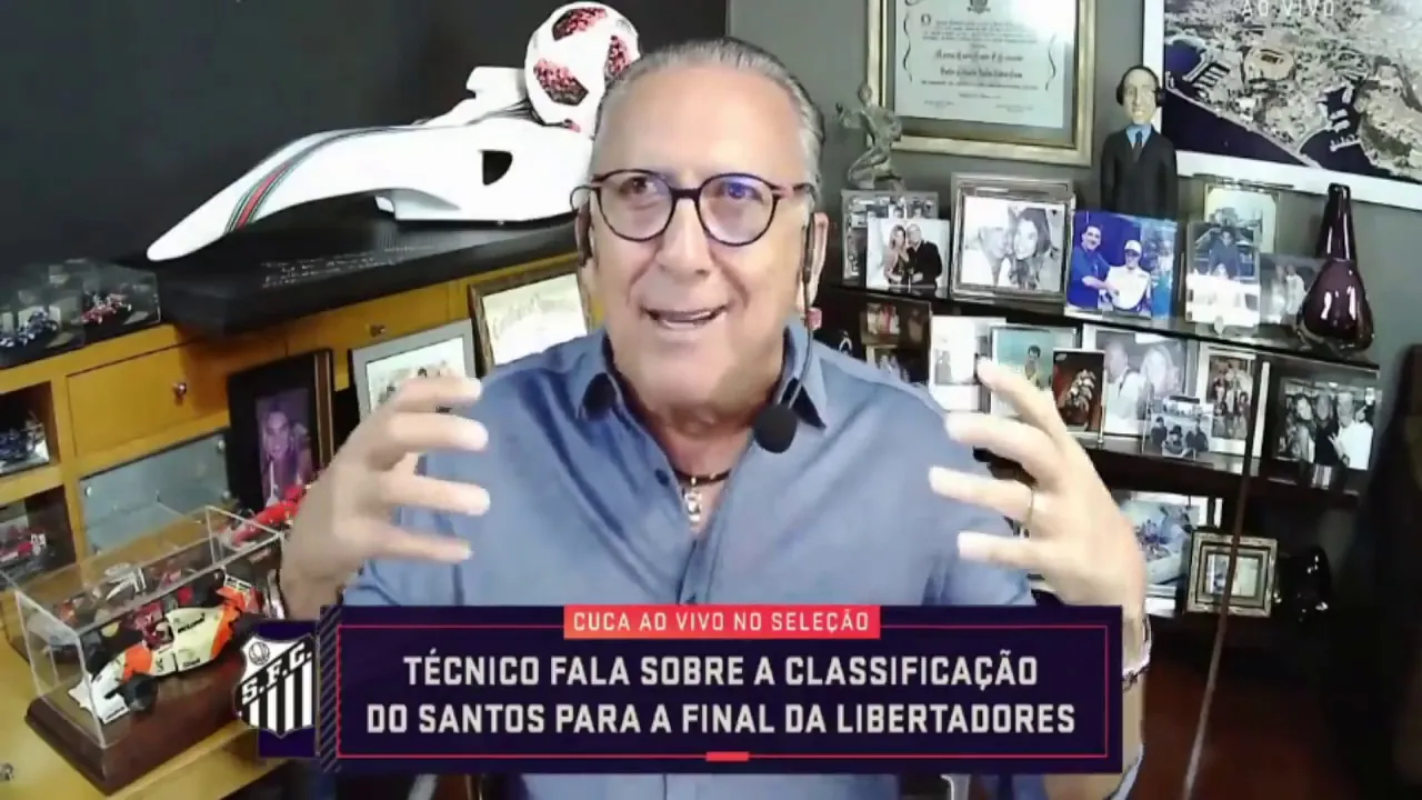 Galvão Bueno Entrevista Técnico Cuca Após Classificação Do Santos Para Final Da Libertadores