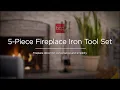 Best Choice Products Rustic 5-Piece Iron Fireplace Tool Set SKY4382