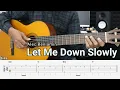 Download Lagu Let Me Down Slowly – Alec Benjamin - Fingerstyle Guitar Tutorial + TAB \u0026 Lyrics