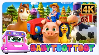 Animals on the Farm | Fun Farm Animal Song for Kids by Baby Toot Toot