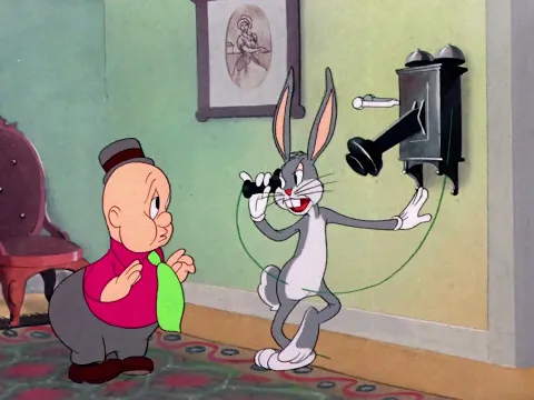 Download MP3 LOONEY TUNES | El conejo que llegó para quedarse (Bugs Bunny, Elmer Fudd) | 1942 | Redoblaje Latino