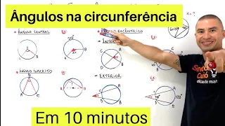 FÁCIL e RÁPIDO | ÂNGULOS NA CIRCUNFERÊNCIA